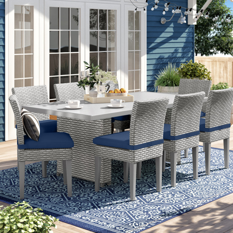 Sol 72 Outdoor™ Rochford Rectangular 8 Person 79'' Long Dining Set